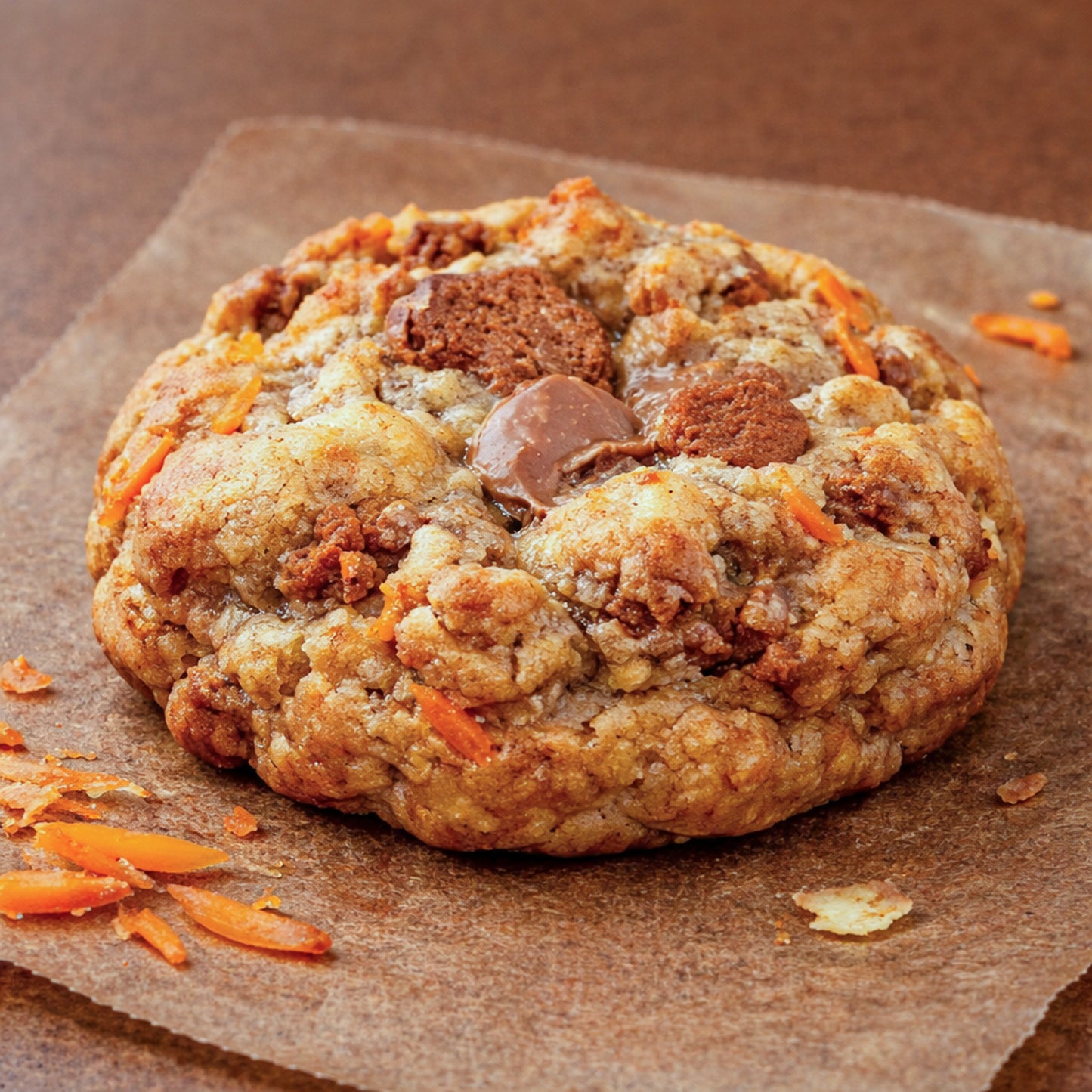 Carrot Cake Cookie mit weißer Schokolade