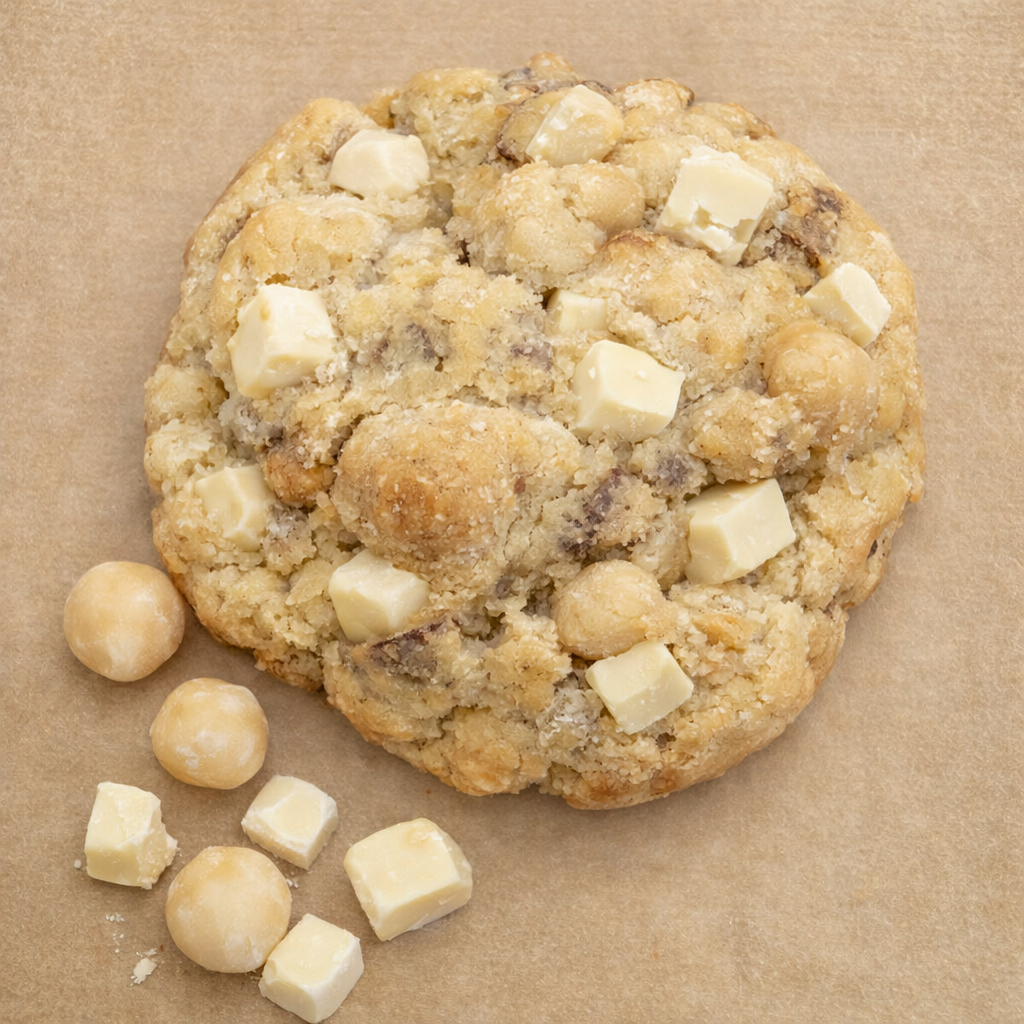 Macadamia Weiße Schokolade Cookie