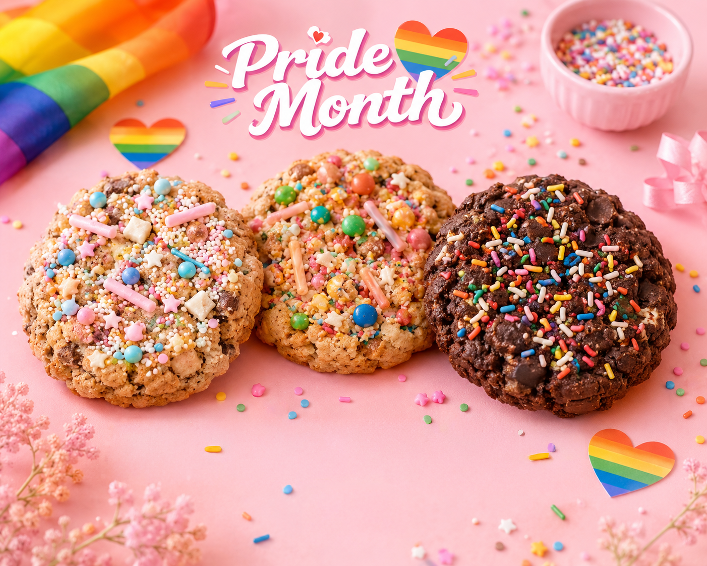 Pride Month Cookie Trio