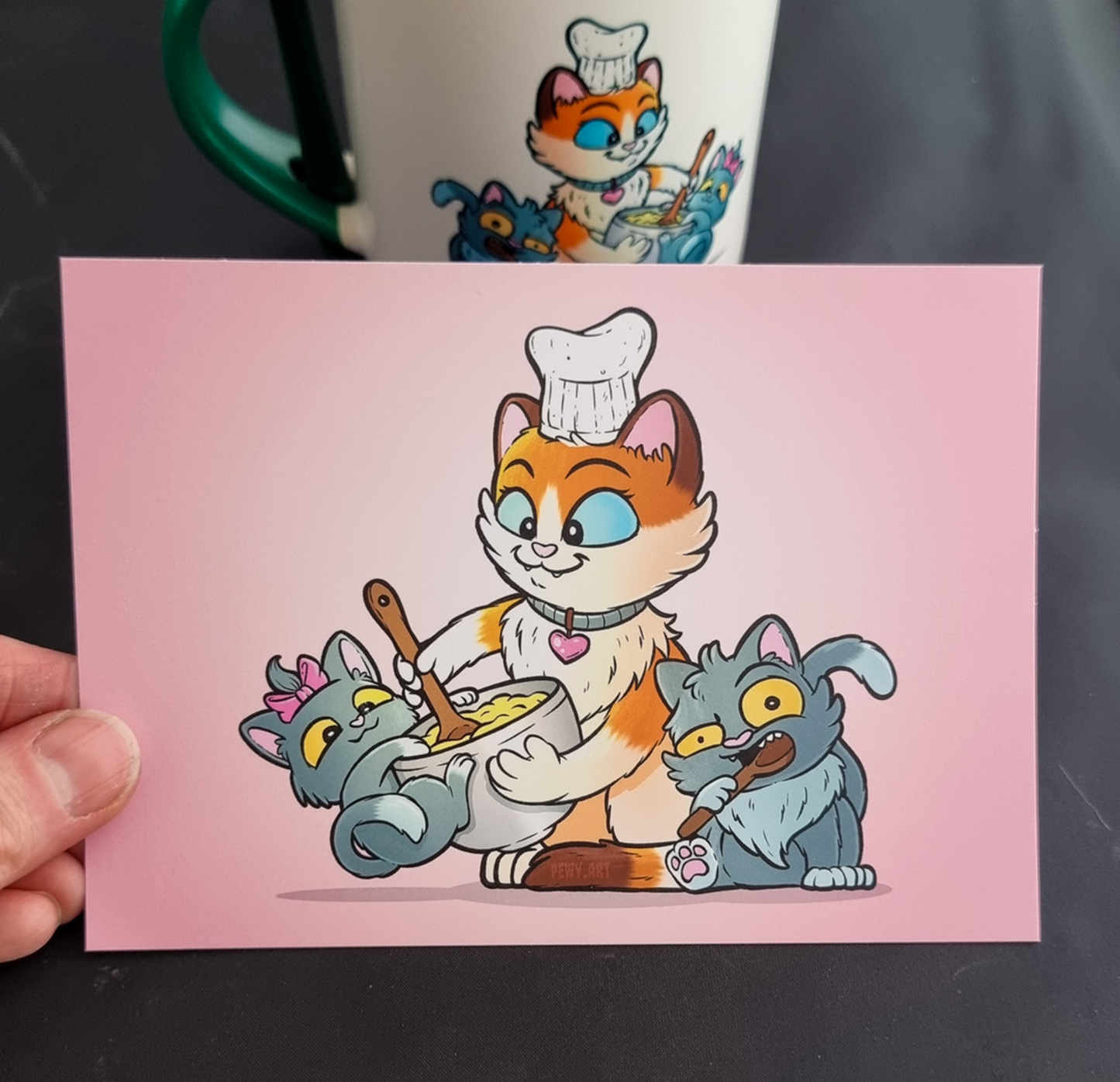 Mama Katze - Tasse mit Löffel