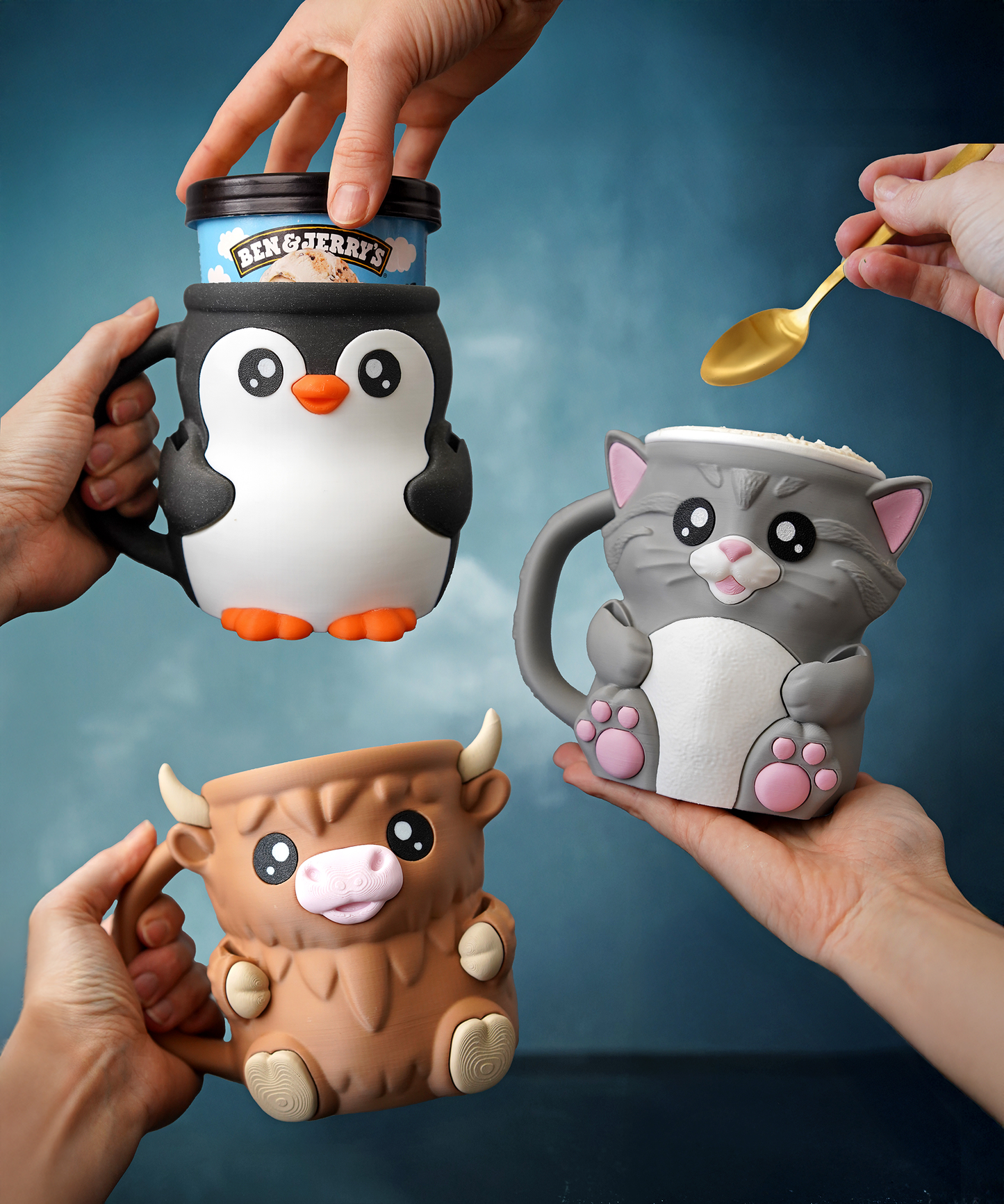 Eis, Eis, Baby - Eisbecher-Halter (verschiedene Figuren)