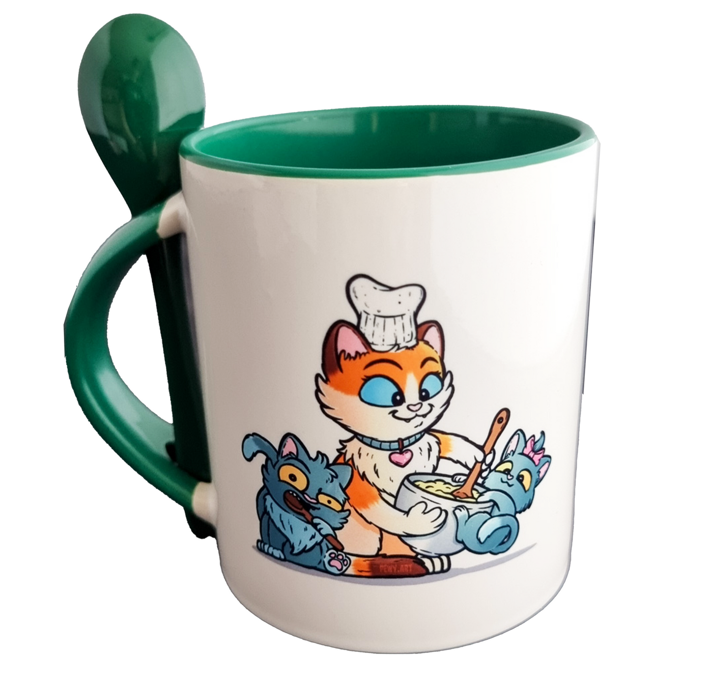 Mama Katze - Tasse mit Löffel