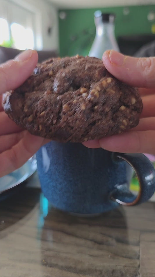 Haselnuss Nutella Cookie - vegan - gefüllt