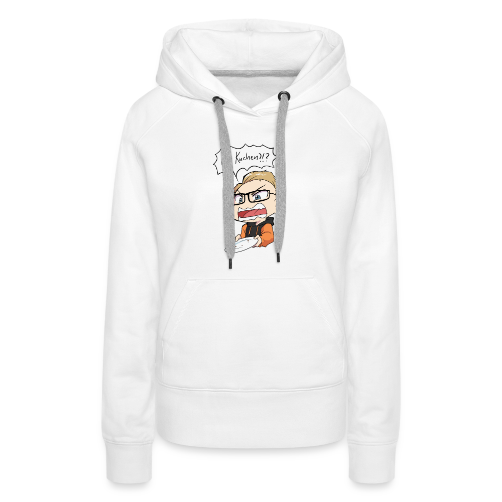 Wo Kuchen!? - Damen Hoodie - weiß
