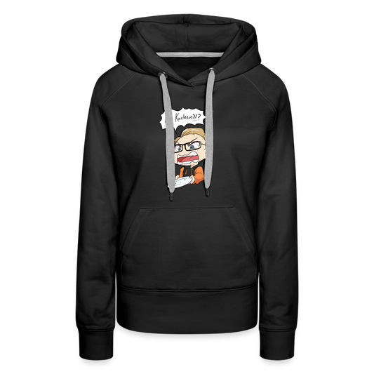Wo Kuchen!? - Damen Hoodie - Schwarz