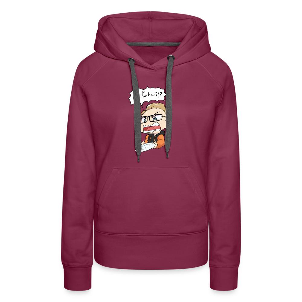 Wo Kuchen!? - Damen Hoodie - Bordeaux