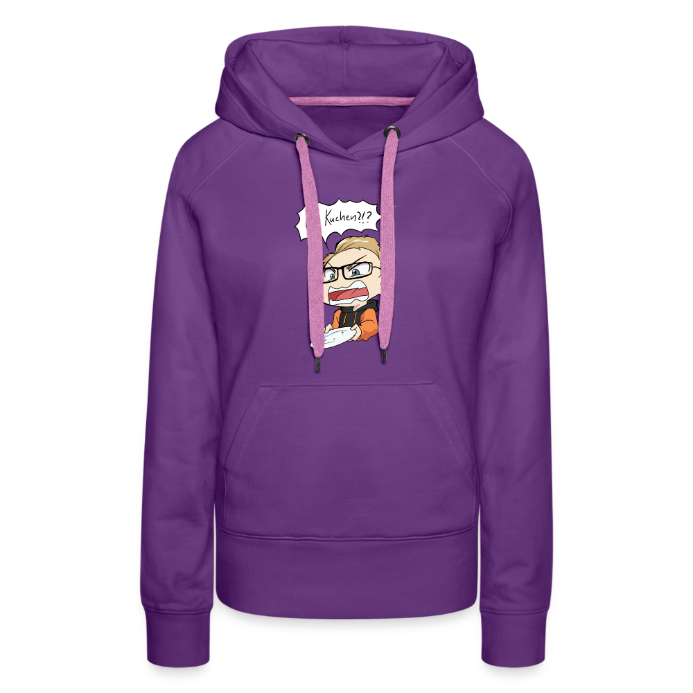 Wo Kuchen!? - Damen Hoodie - Purple