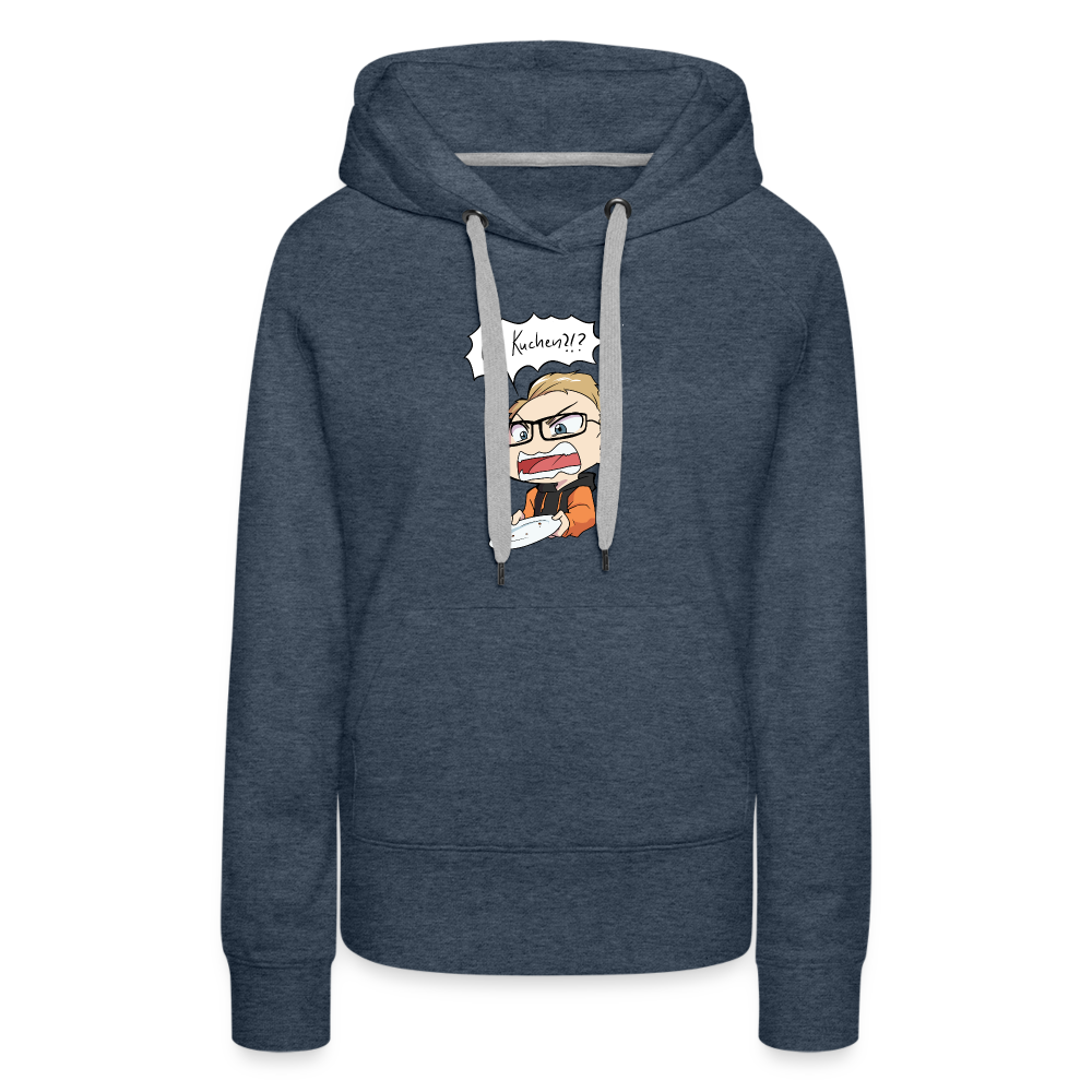 Wo Kuchen!? - Damen Hoodie - Jeansblau