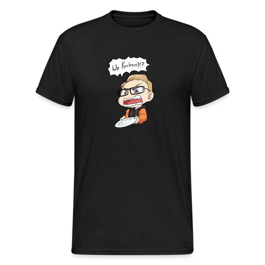 Wo Kuchen!? -T-Shirt - Schwarz