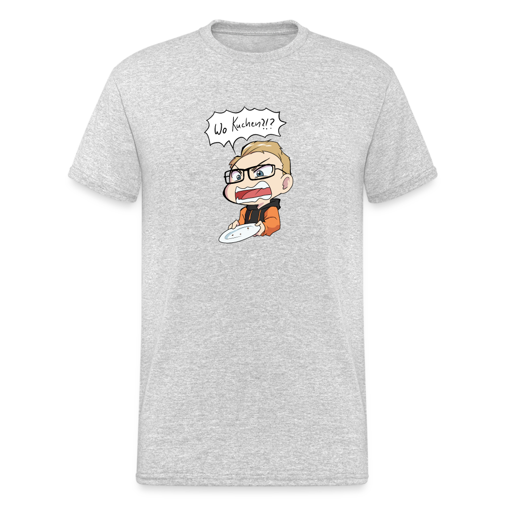 Wo Kuchen!? -T-Shirt - Grau meliert