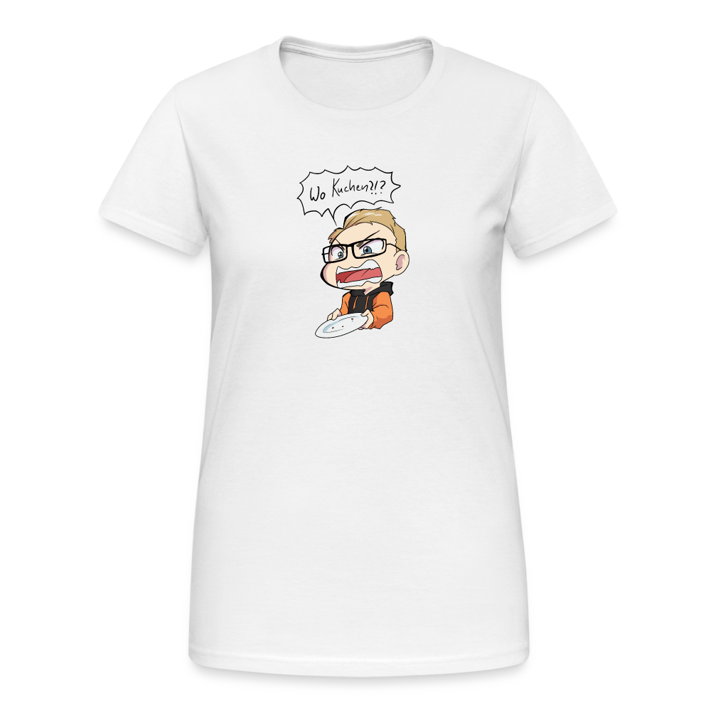 Wo Kuchen!? - Damen T-Shirt - weiß