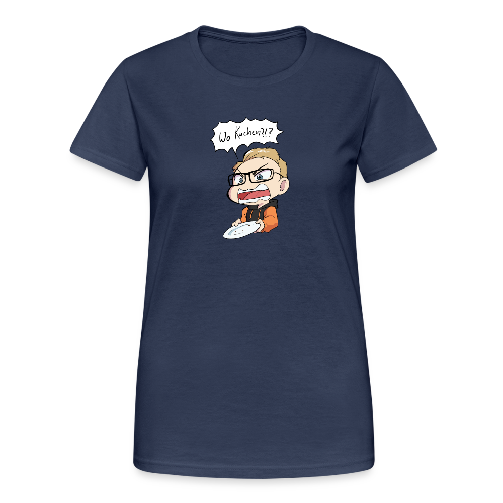 Wo Kuchen!? - Damen T-Shirt - Navy