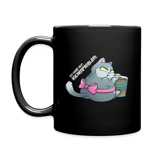 Ich habe kein Kuchenproblem - Tasse schwarz - Schwarz