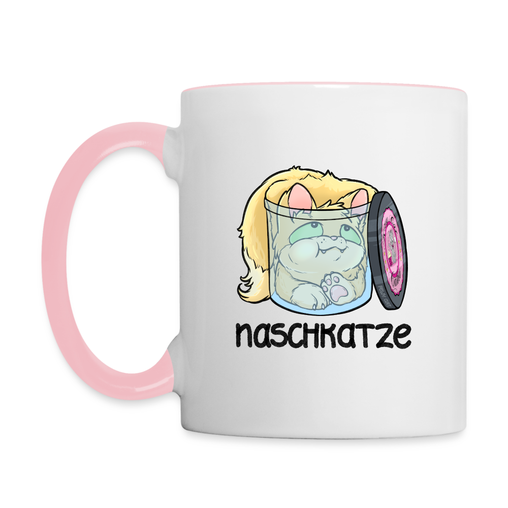 Naschkatze - Tasse - Weiß/Pink