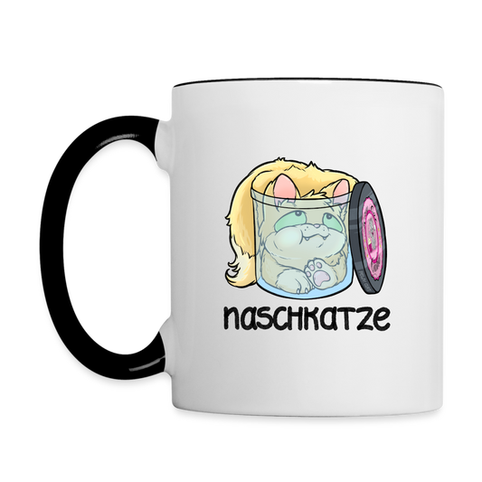 Naschkatze - Tasse - Weiß/Schwarz