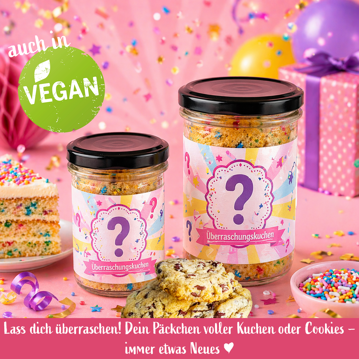 KittyCatCakes Ueberraschungs-Abo monatlicher Kuchen im Glas
