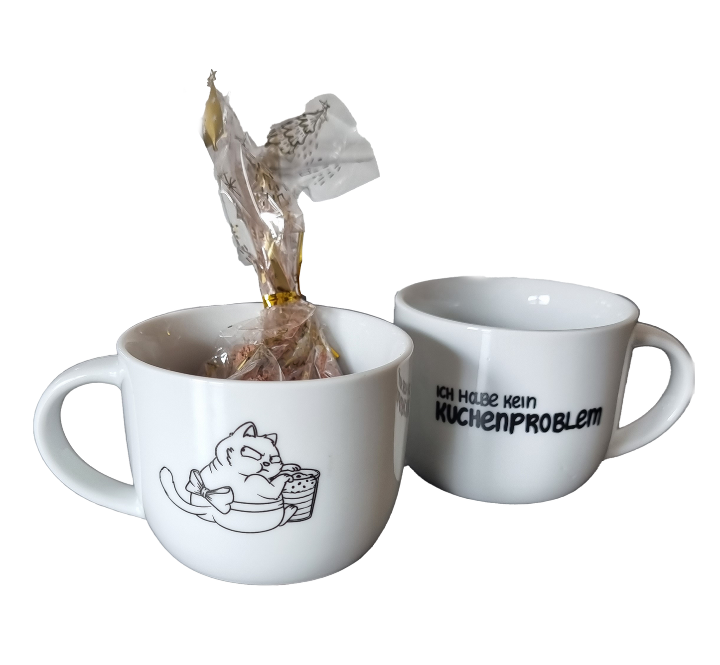Tassenkuchen Backmischung inkl. Cappuccino Tasse "Ich habe kein Kuchenproblem"