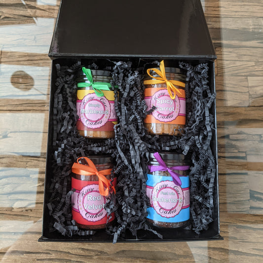 Schwarze Geschenkbox mit Magnetverschluss - OHNE KUCHEN