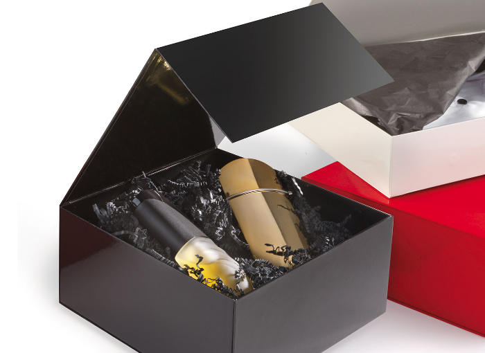 Schwarze Geschenkbox mit Magnetverschluss - OHNE KUCHEN